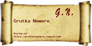 Grutka Nemere névjegykártya